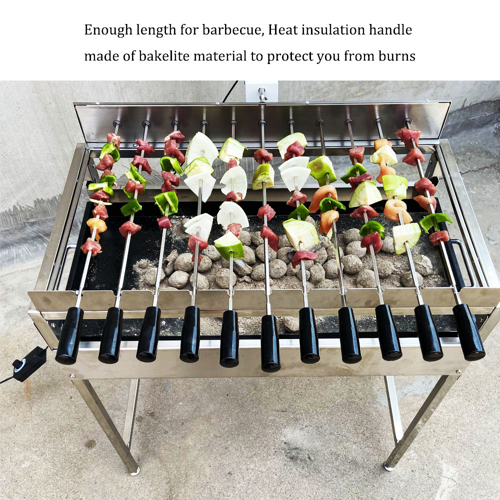 6 Pack Details about   Stainless Steel Wood Handle BBQ Skewers For Kebob Kebab Grill 23x1/4 In 