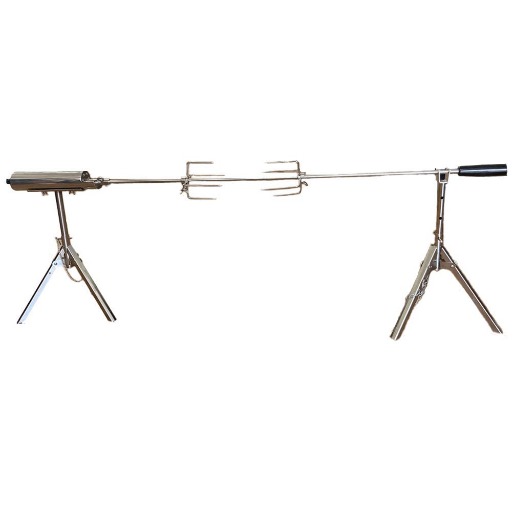 Outdoor Rotisserie Grill Spit Kit, Universal Stainless Steel Rotisserie Camping Grill Kit